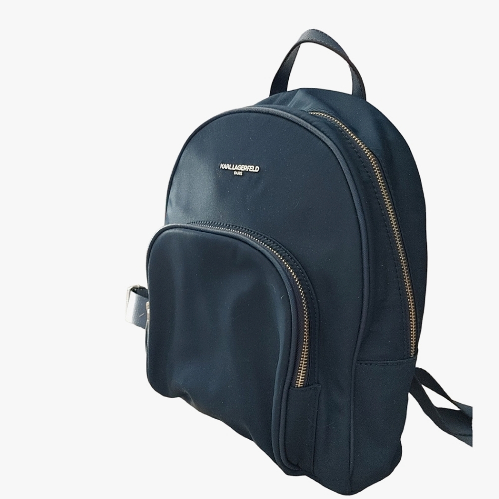 Karl Lagerfeld Navy Nylon Backpack - Picture 15 of 16